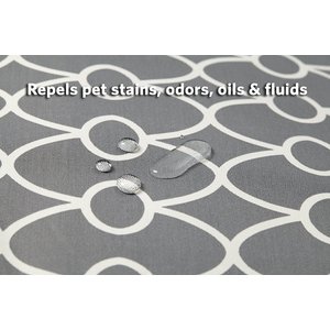 MidWest Quiet Time Crate Cover, Gray Geometric, 42-in
