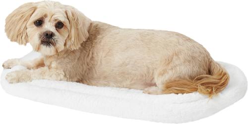 Show full view: MidWest Quiet Time Deluxe Fleece Double Bolster Dog Crate Mat, 22-in slide 5 of 10