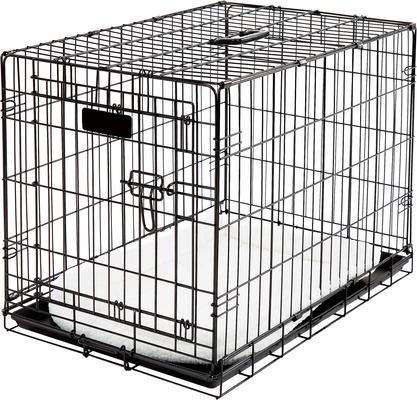 Show full view: MidWest Quiet Time Deluxe Fleece Double Bolster Dog Crate Mat, 24-in, bundle of 2 slide 7 of 9