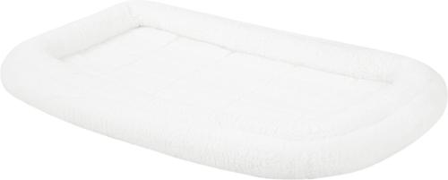 Show full view: MidWest Quiet Time Deluxe Fleece Double Bolster Dog Crate Mat, 30-in slide 3 of 9