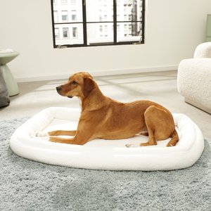 MidWest Quiet Time Deluxe Fleece Double Bolster Dog Crate Mat, 42-in
