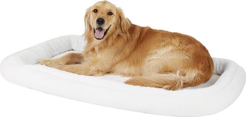 Show full view: MidWest Quiet Time Deluxe Fleece Double Bolster Dog Crate Mat, 42-in slide 4 of 9