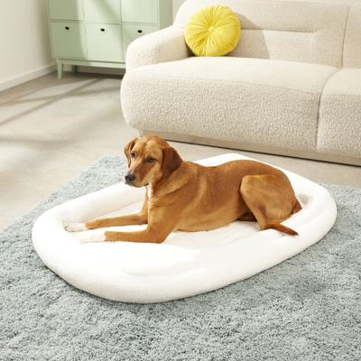 Show full view: MidWest Quiet Time Deluxe Fleece Double Bolster Dog Crate Mat, 42-in slide 7 of 9