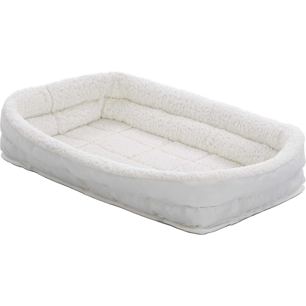 MidWest Quiet Time Deluxe Fleece Double Bolster Dog Crate Mat, 54-in