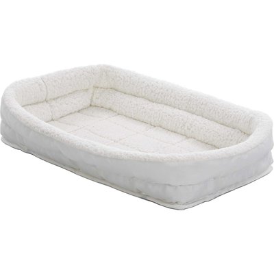 MidWest MidWest Quiet Time Deluxe Fleece Double Bolster Dog Crate Mat, 54-in