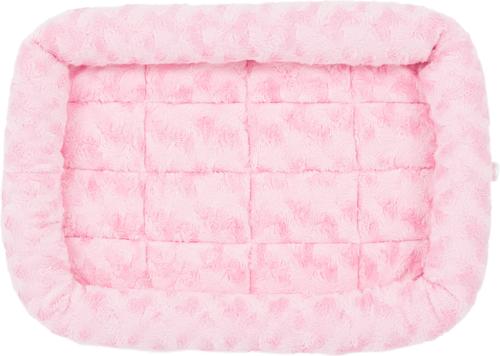 Show full view: MidWest Quiet Time Fashion Plush Bolster Dog Crate Mat, Pink, 24-in slide 4 of 8
