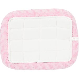 MidWest Quiet Time Fashion Plush Bolster Dog Crate Mat, Pink, 24-in