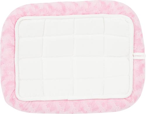 Show full view: MidWest Quiet Time Fashion Plush Bolster Dog Crate Mat, Pink, 24-in slide 5 of 8
