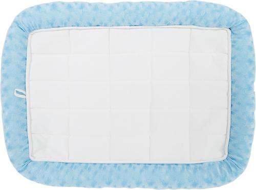 Show full view: MidWest Quiet Time Fashion Plush Bolster Dog Crate Mat, Powder Blue, 30-in slide 5 of 7