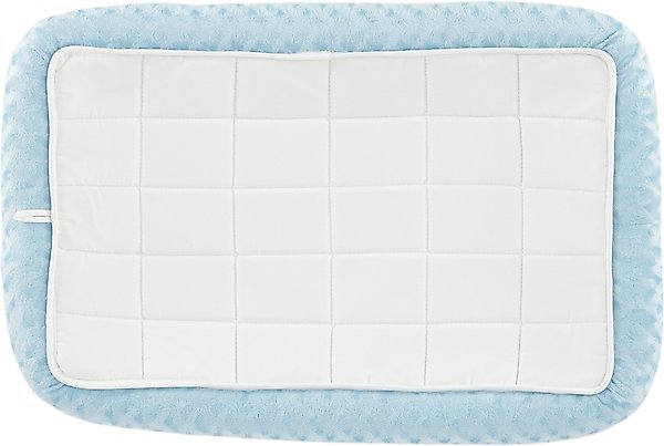 Show full view: MidWest Quiet Time Fashion Plush Bolster Dog Crate Mat, Powder Blue, 36-in slide 5 of 7