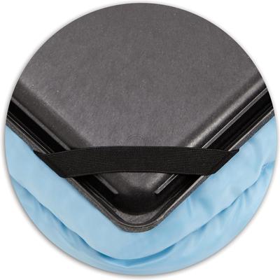 Show full view: MidWest Quiet Time Fashion Plush Double Bolster Dog Crate Mat, Powder Blue, 18-in slide 4 of 6