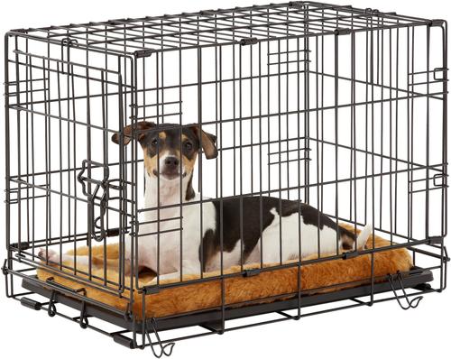 Show full view: MidWest Quiet Time Fleece Dog Crate Mat, Cinnamon, 22-in slide 4 of 9