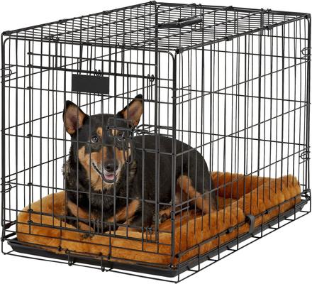 Show full view: MidWest Quiet Time Fleece Dog Crate Mat, Cinnamon, 30-in slide 4 of 9