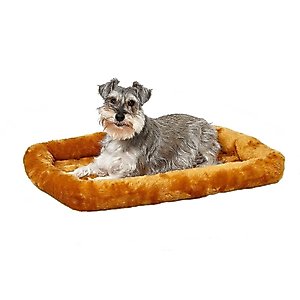 MidWest Quiet Time Fleece Dog Crate Mat, Cinnamon, 36-in