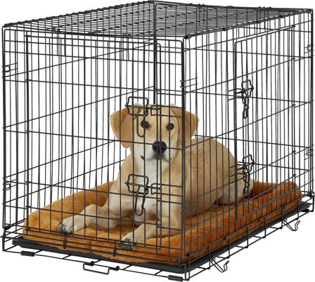 Show full view: MidWest Quiet Time Fleece Dog Crate Mat, Cinnamon, 36-in slide 4 of 9