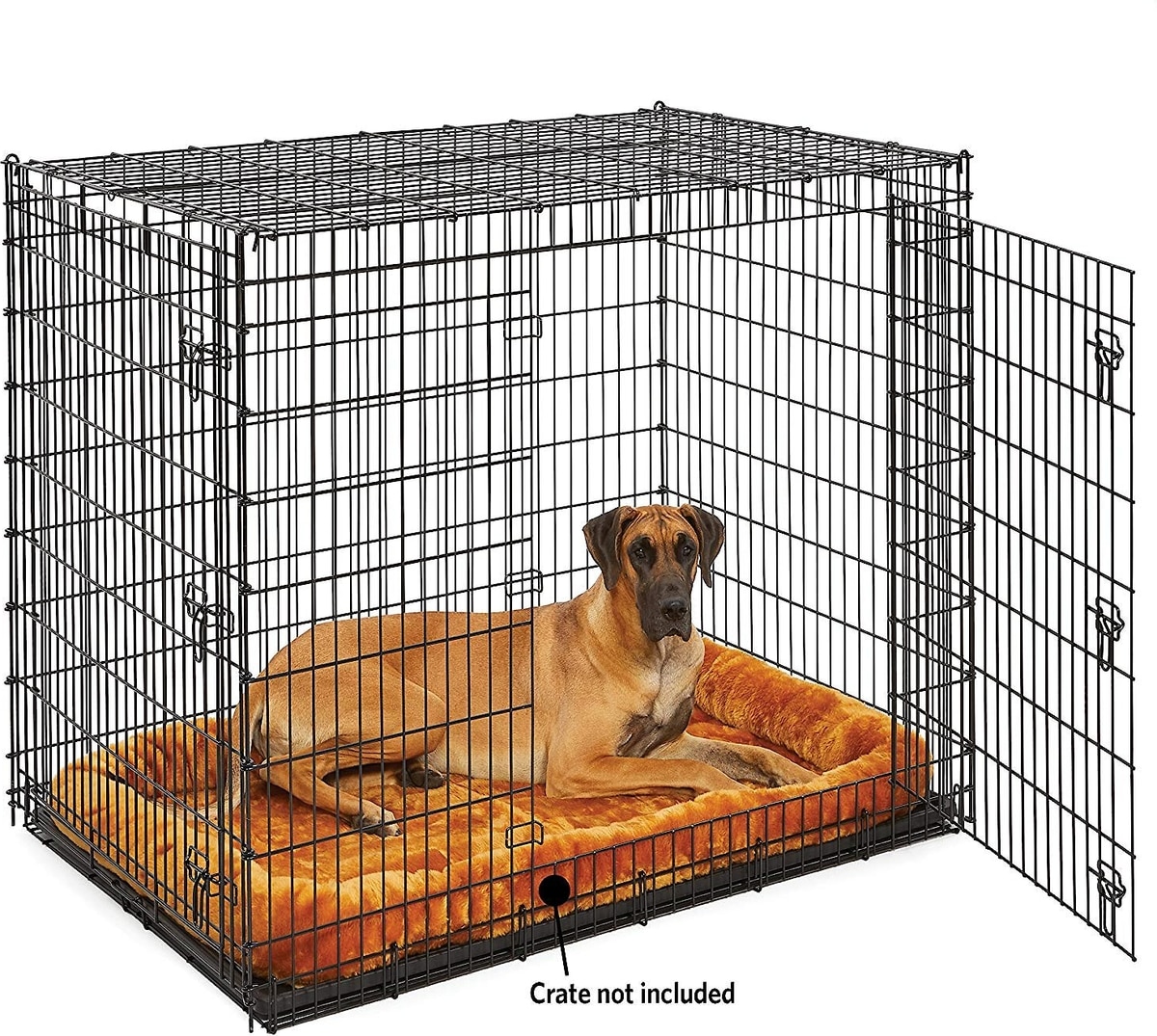 Visual Reference: Midwest Quiet Time Fleece Dog Crate Mat Cinnamon 54 In