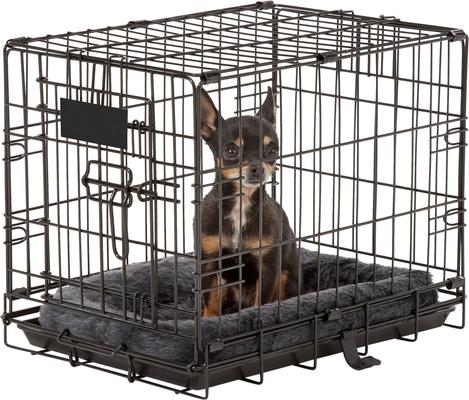 Show full view: MidWest Quiet Time Fleece Dog Crate Mat, Gray, 18-in slide 2 of 9