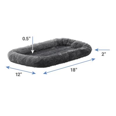 Show full view: MidWest Quiet Time Fleece Dog Crate Mat, Gray, 18-in slide 4 of 9