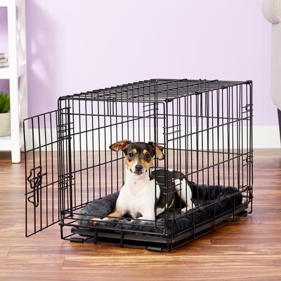 Show full view: MidWest Quiet Time Fleece Dog Crate Mat, Gray, 22-in slide 3 of 9
