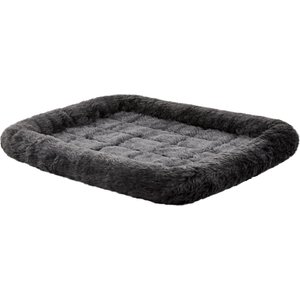 MidWest Quiet Time Fleece Dog Crate Mat, Gray, 24-in
