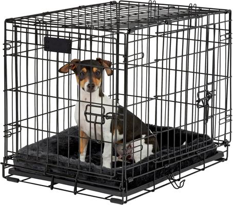 Show full view: MidWest Quiet Time Fleece Dog Crate Mat, Gray, 24-in slide 2 of 9