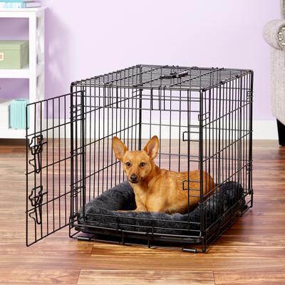 Show full view: MidWest Quiet Time Fleece Dog Crate Mat, Gray, 24-in slide 3 of 9