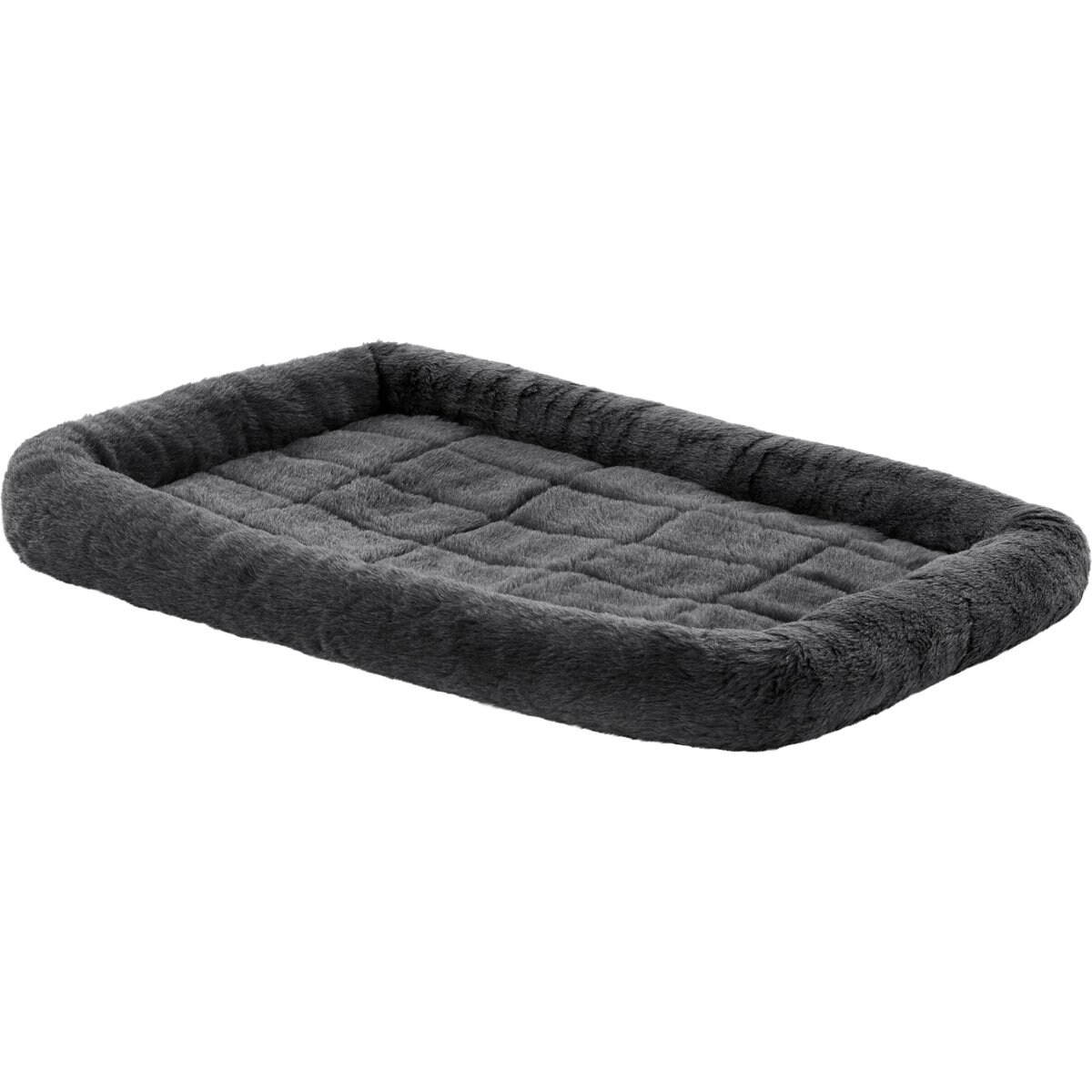 MidWest Gray Fleece Pet Bed & Crate Mat, 30-in bed, 26 to 40-lbs