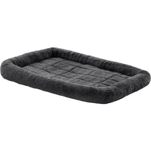 MidWest Quiet Time Fleece Dog Crate Mat, Gray, 30-in