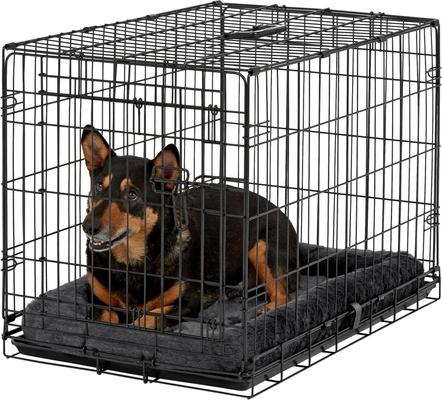 Show full view: MidWest Quiet Time Fleece Dog Crate Mat, Gray, 30-in slide 2 of 9