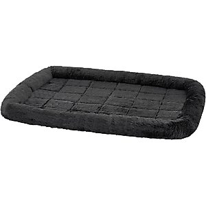 MidWest Quiet Time Fleece Dog Crate Mat, Gray, 36-in