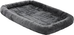 MidWest Quiet Time Fleece Dog Crate Mat, Gray, 42-in