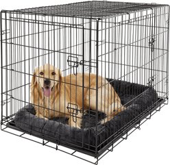 MidWest Quiet Time Fleece Dog Crate Mat, Gray, 42-in slide 2 of 7