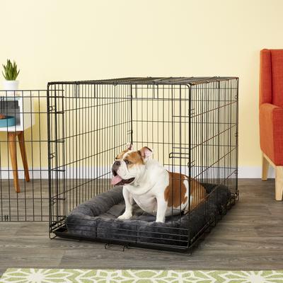 Show full view: MidWest Quiet Time Fleece Dog Crate Mat, Gray, 42-in slide 3 of 9