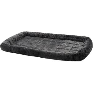 MidWest Quiet Time Fleece Dog Crate Mat, Gray, 48-in