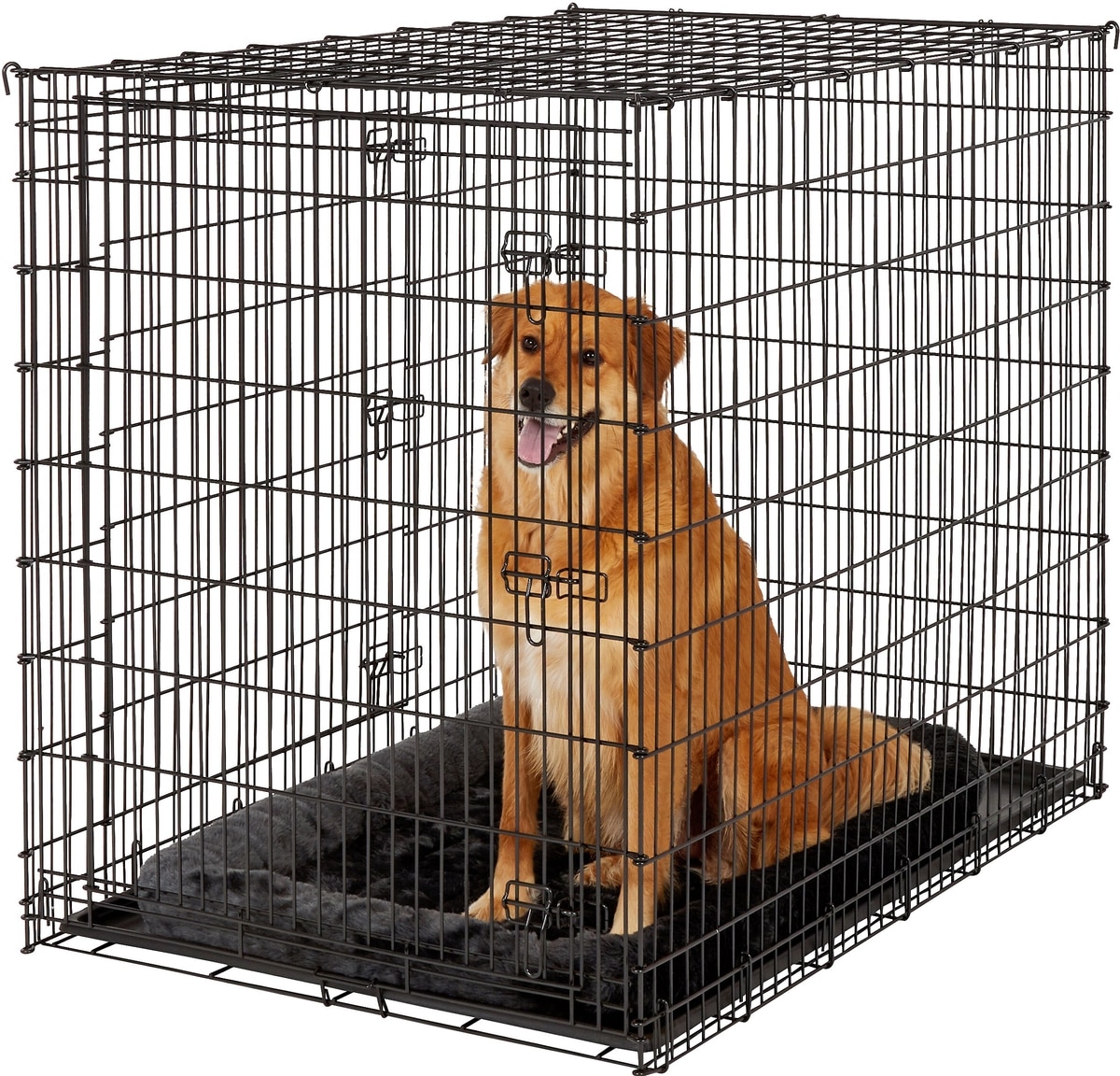 Curated visual reference: Picture Idea: Midwest Quiet Time Fleece Dog Crate Mat Gray 48 In