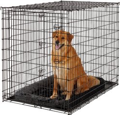 MidWest Quiet Time Fleece Dog Crate Mat, Gray, 48-in slide 2 of 7