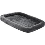 MidWest Quiet Time Fleece Dog Crate Mat, Gray, 54-in