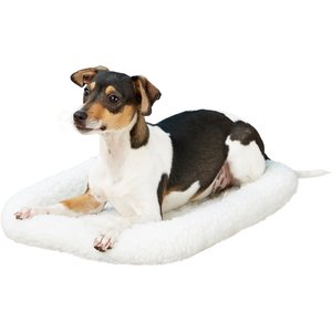 MidWest Quiet Time Fleece Dog Crate Mat, Natural, 18-in