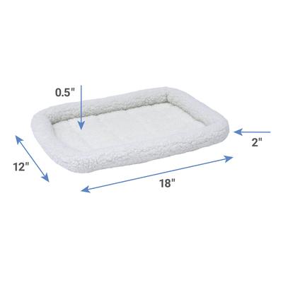 Show full view: MidWest Quiet Time Fleece Dog Crate Mat, Natural, 18-in slide 7 of 9