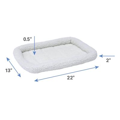 Show full view: MidWest Quiet Time Fleece Dog Crate Mat, Natural, 22-in slide 7 of 9