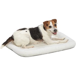 MidWest Quiet Time Fleece Dog Crate Mat, Natural, 24-in