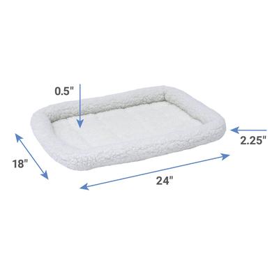 Show full view: MidWest Quiet Time Fleece Dog Crate Mat, Natural, 24-in slide 7 of 9