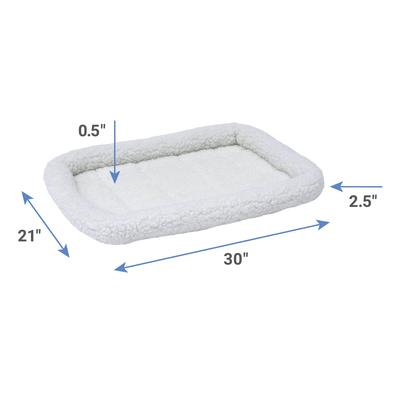 Show full view: MidWest Quiet Time Fleece Dog Crate Mat, Natural, 30-in slide 7 of 9