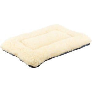 MidWest Quiet Time Fleece Reversible Dog Crate Mat, Blue Paw Print, 18-in