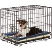 Show in main carousel: MidWest Quiet Time Fleece Reversible Dog Crate Mat, Blue Paw Print, 22-in slide 2 of 8