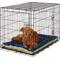 Show in main carousel: MidWest Quiet Time Fleece Reversible Dog Crate Mat, Blue Paw Print, 42-in slide 2 of 8