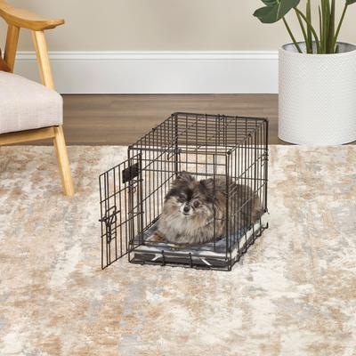 Show full view: MidWest Quiet Time Fleece Reversible Dog Crate Mat, Gray Spotted Print, 18-in slide 4 of 10