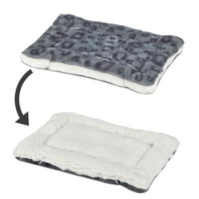 Show full view: MidWest Quiet Time Fleece Reversible Dog Crate Mat, Gray Spotted Print, 24-in slide 2 of 10