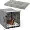 Show in main carousel: MidWest Quiet Time Ombre Swirl Crate Mat, Grey, 30-in + Quiet Time Crate Cover, Gray Geometric, 30-in slide 1 of 10