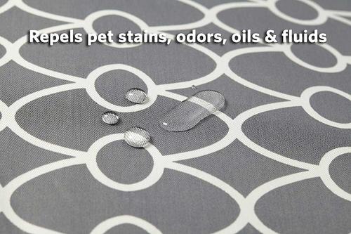 Show full view: MidWest Quiet Time Ombre Swirl Crate Mat, Grey, 36-in + Quiet Time Crate Cover, Gray Geometric, 36-in slide 8 of 10